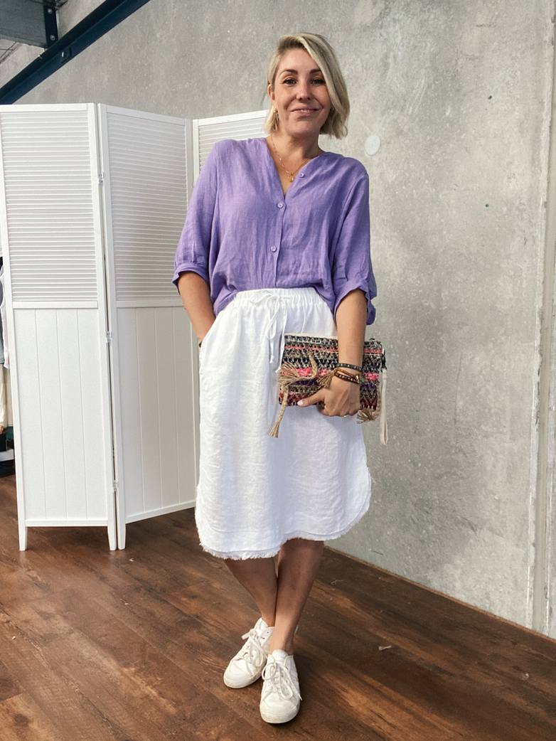 LAVENDER LINEN SHIRT