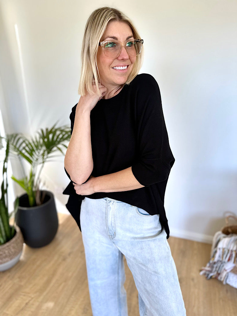 Essential Knit Top - Black
