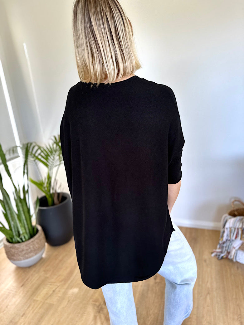 Essential Knit Top - Black