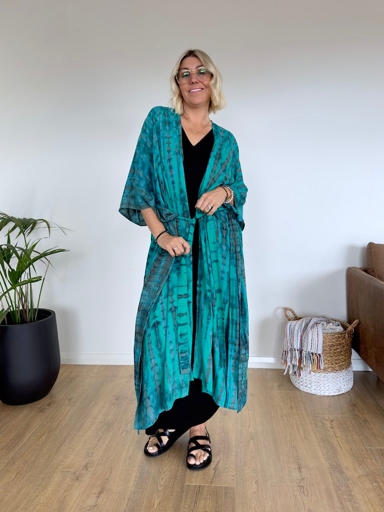 Amalfi Kimono - Turquoise