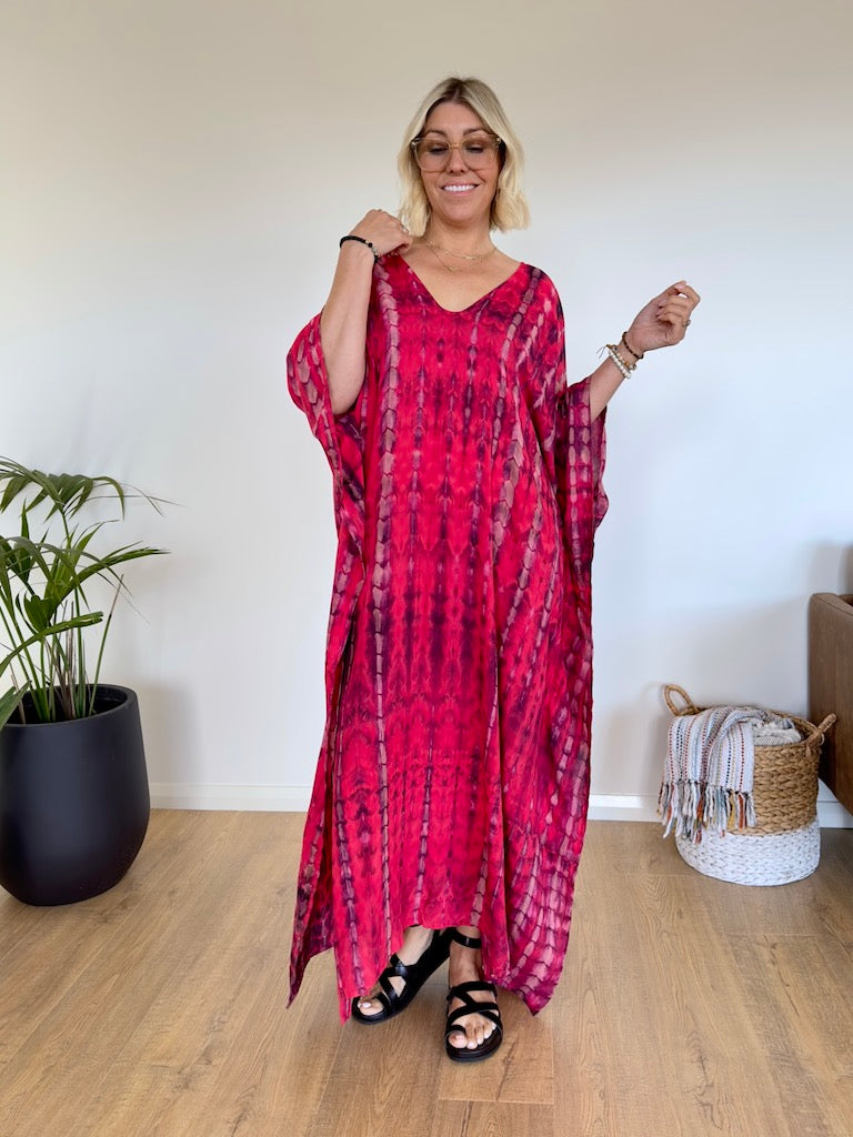 Hibiscus Kaftan - Red