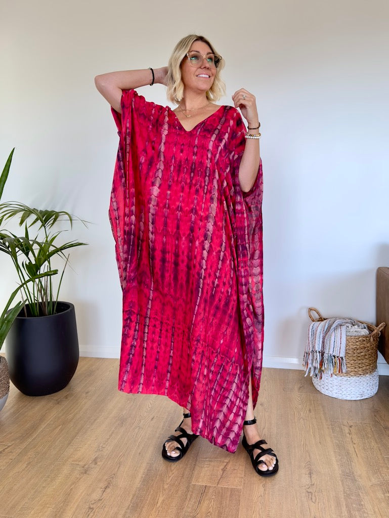 Hibiscus Kaftan - Red