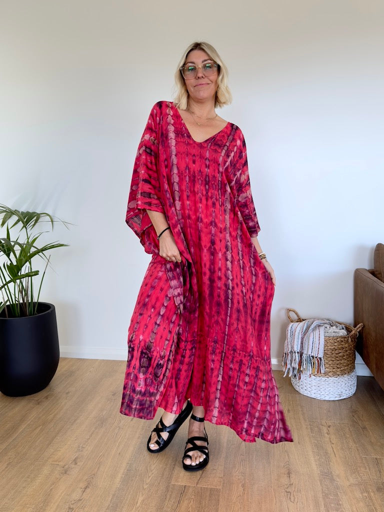 Hibiscus Kaftan - Red