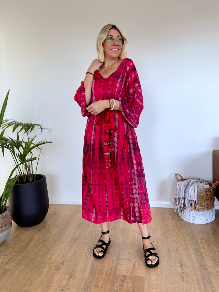 Hibiscus Kaftan - Red