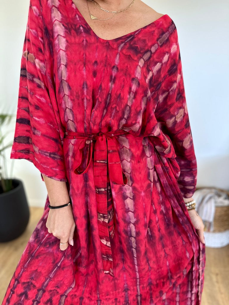 Hibiscus Kaftan - Red