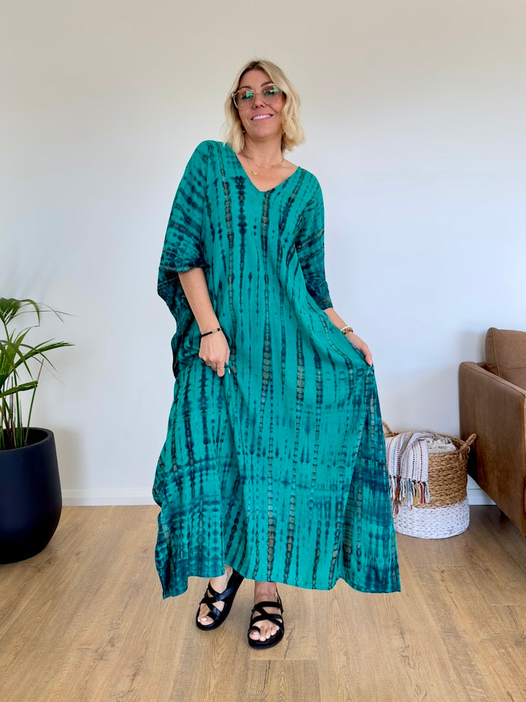 Amalfi Kaftan - Turquoise