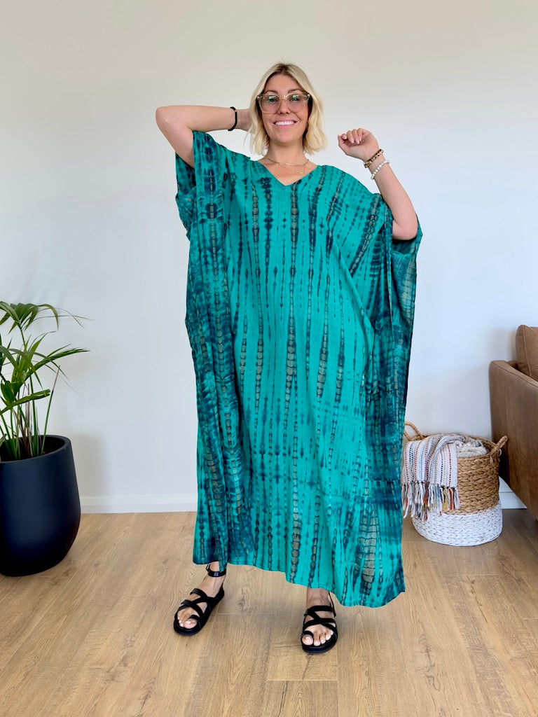 Amalfi Kaftan - Turquoise