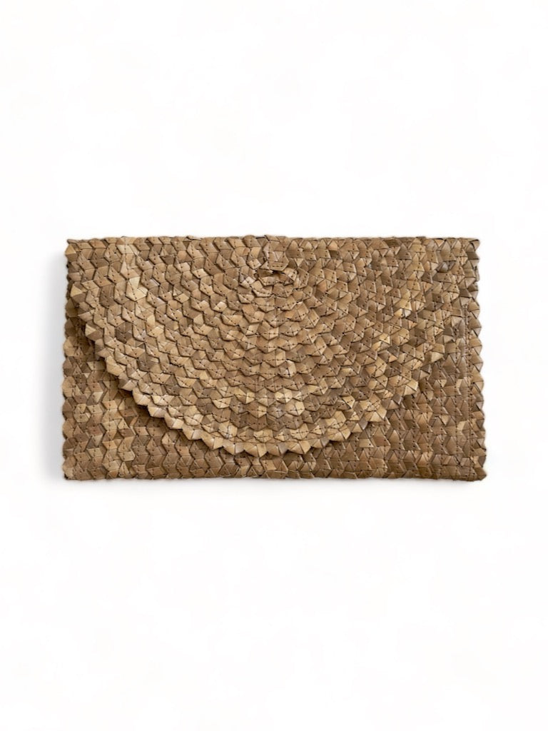 Palm Straw Clutch - Natural