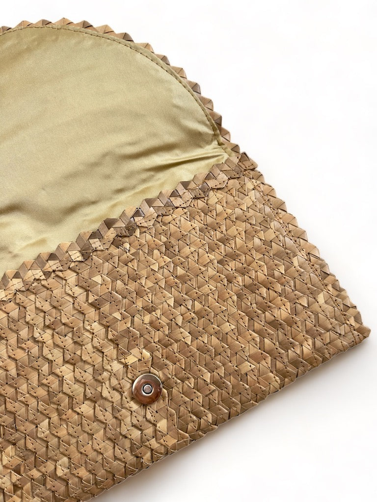 Palm Straw Clutch - Natural