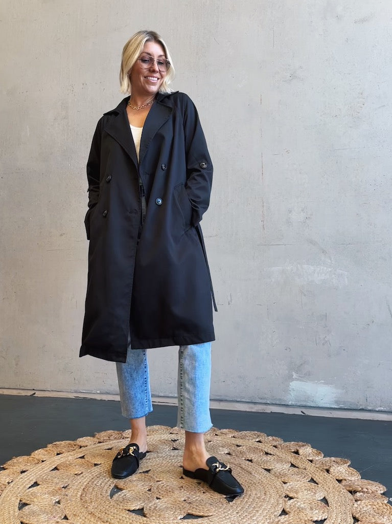 Mila Trench - Black