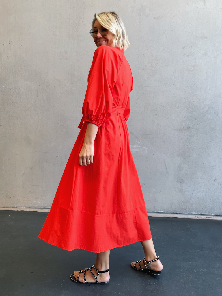 Sophia Dress - Tangerine