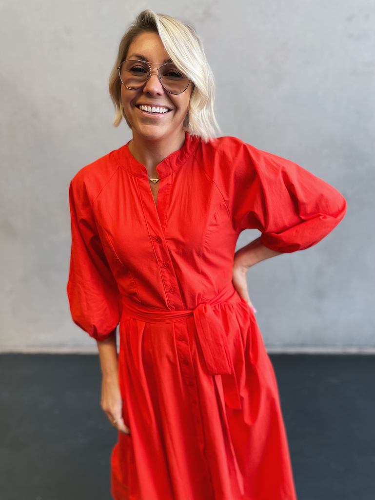 Sophia Dress - Tangerine