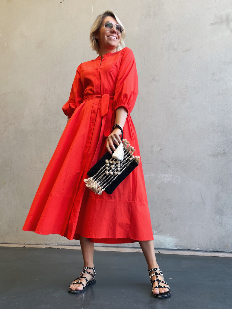 Sophia Dress - Tangerine
