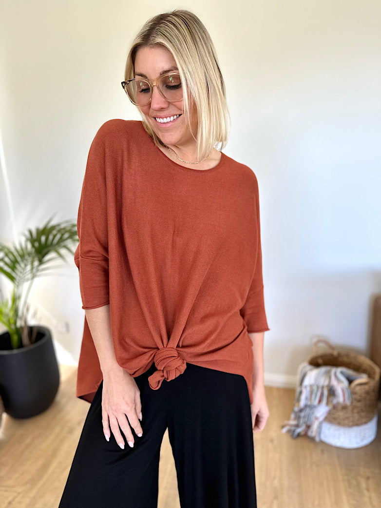 Essential Knit Top - Rust