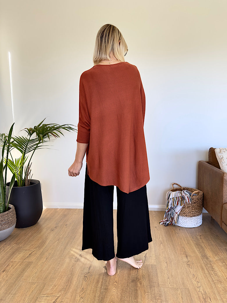 Essential Knit Top - Rust