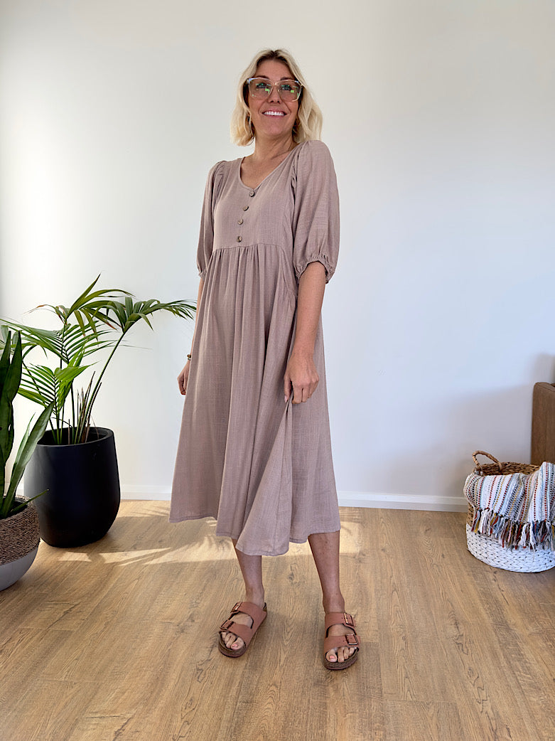 Maia Midi Dress - Chai