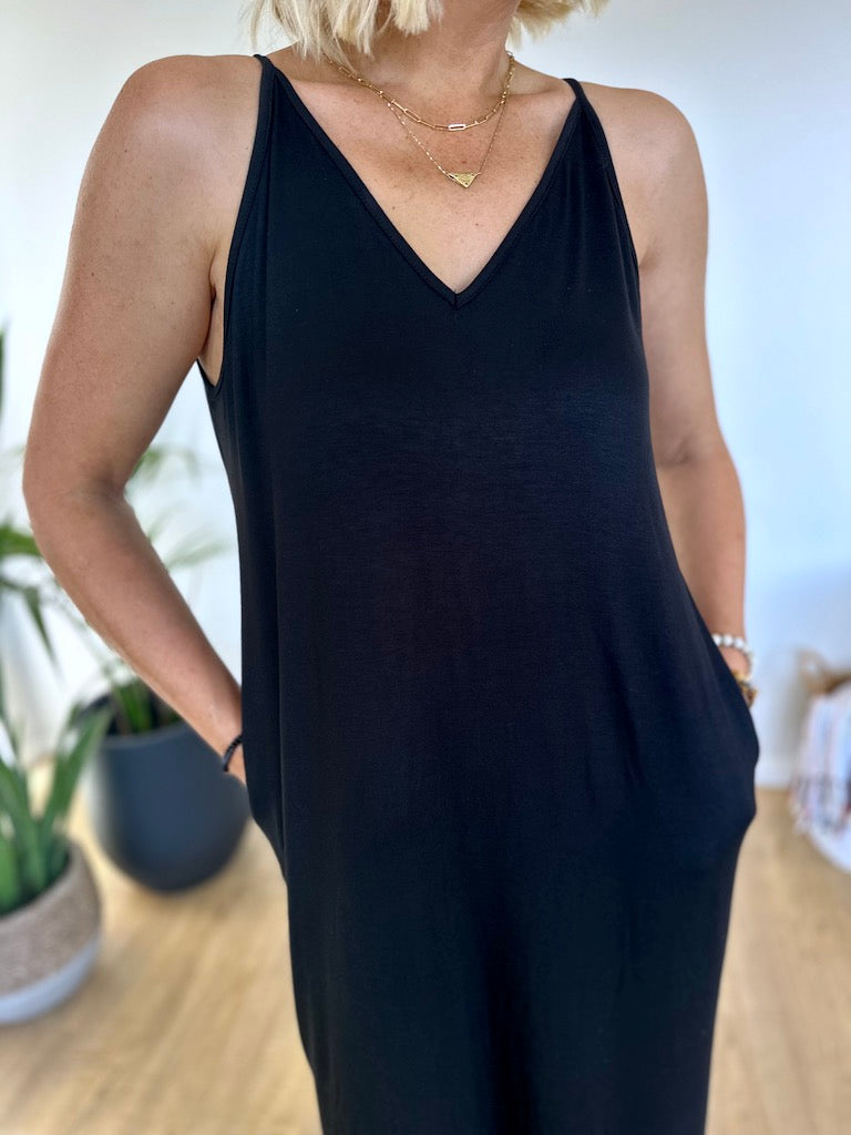 Sunday Morning Maxi Dress - Black