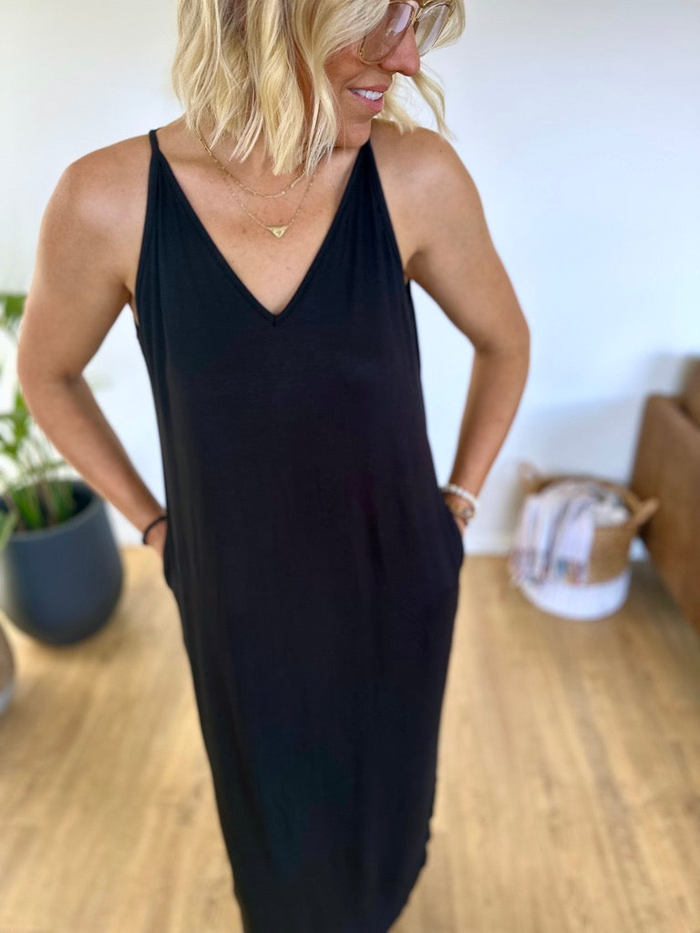 Sunday Morning Maxi Dress - Black