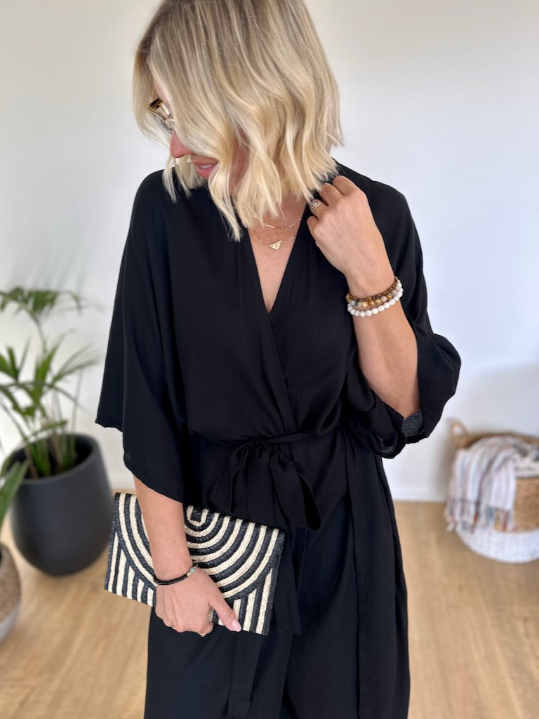 Onyx Kimono - Black