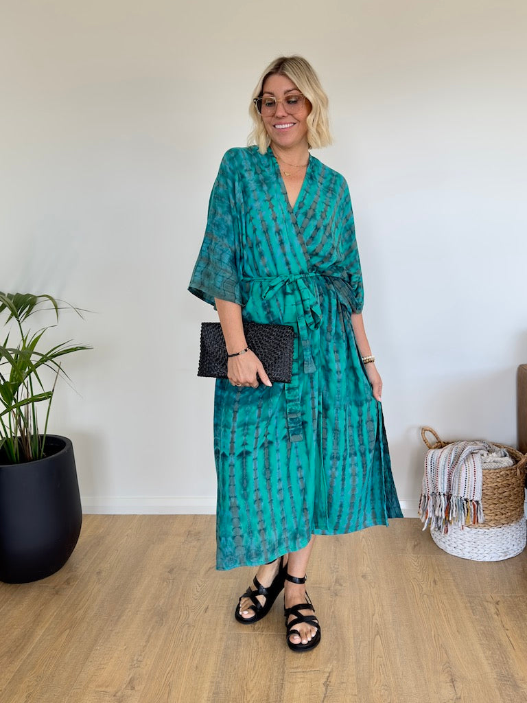 Amalfi Kimono - Turquoise