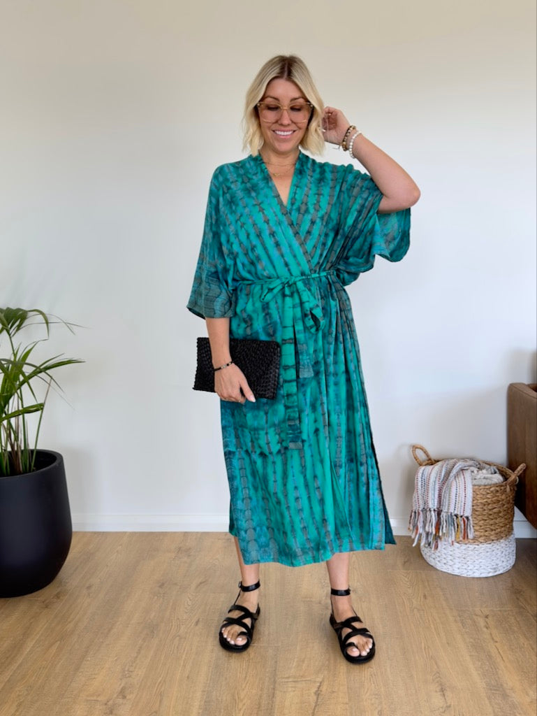 Amalfi Kimono - Turquoise