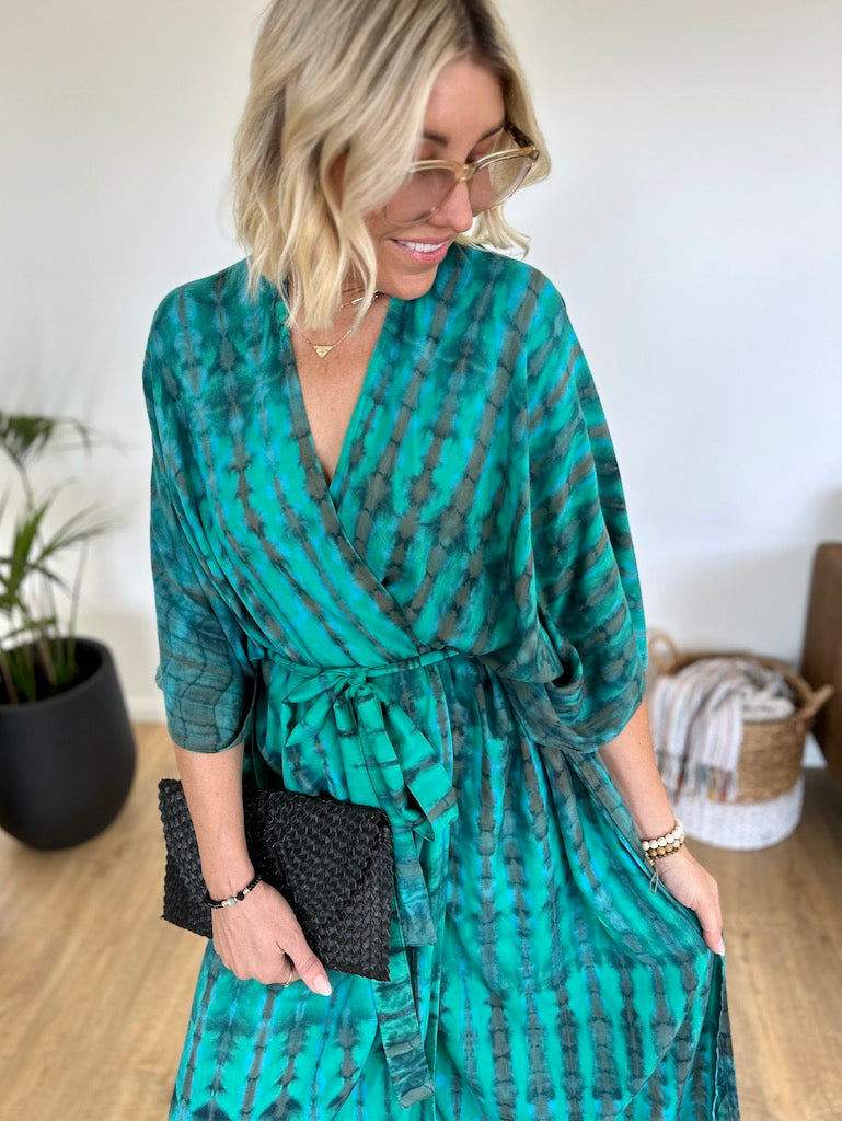 Amalfi Kimono - Turquoise