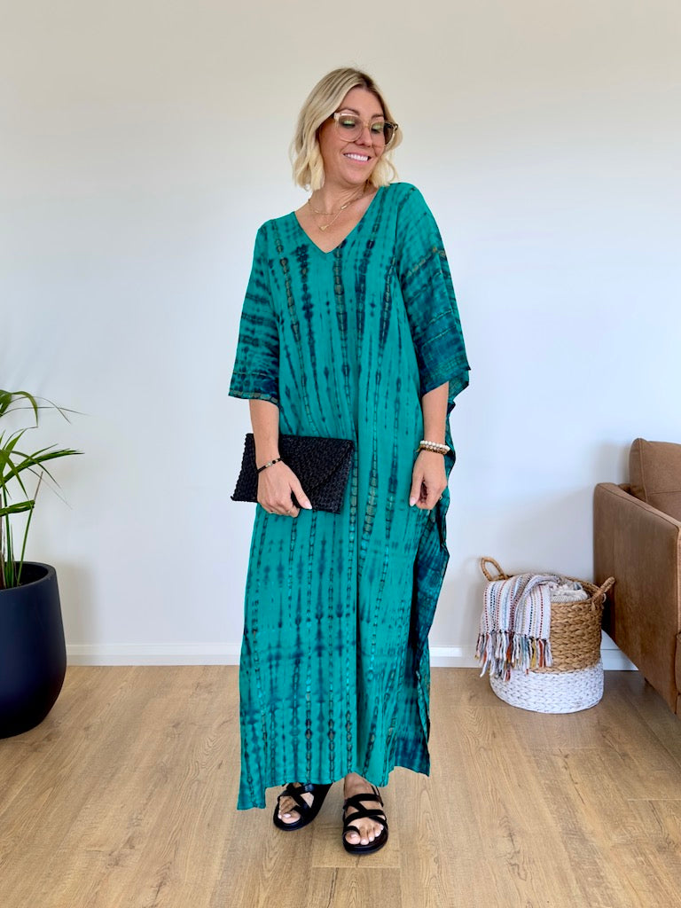 Amalfi Kaftan - Turquoise