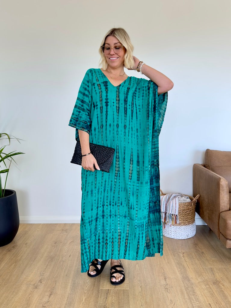 Amalfi Kaftan - Turquoise