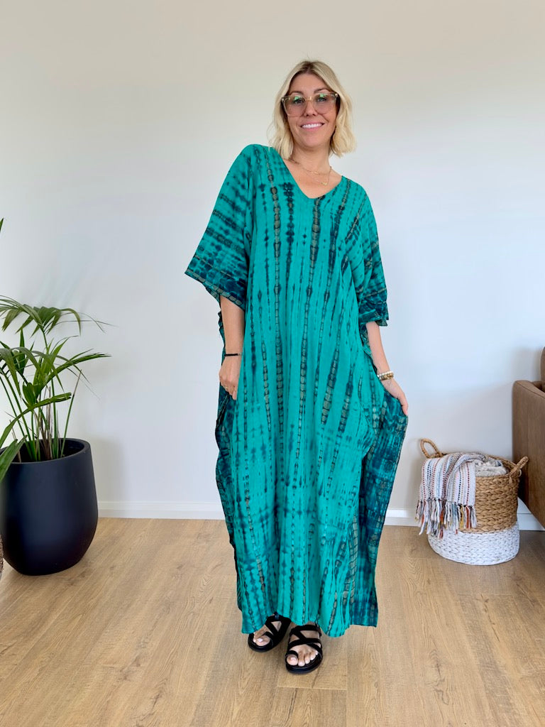 Amalfi Kaftan - Turquoise