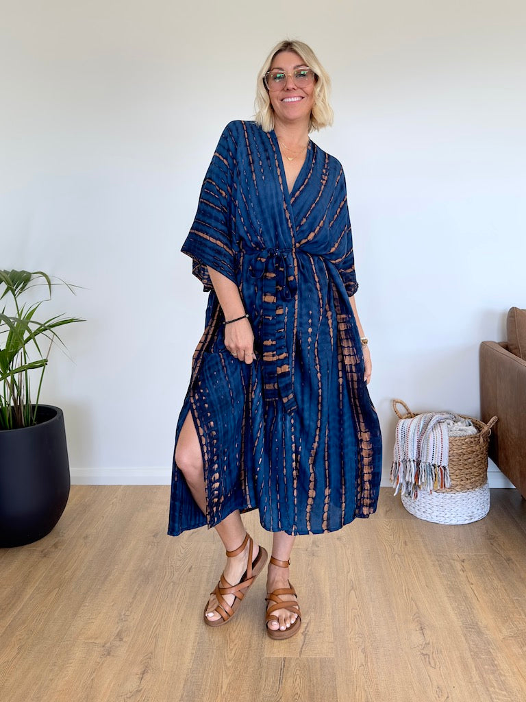 Aegean Kimono - Blue