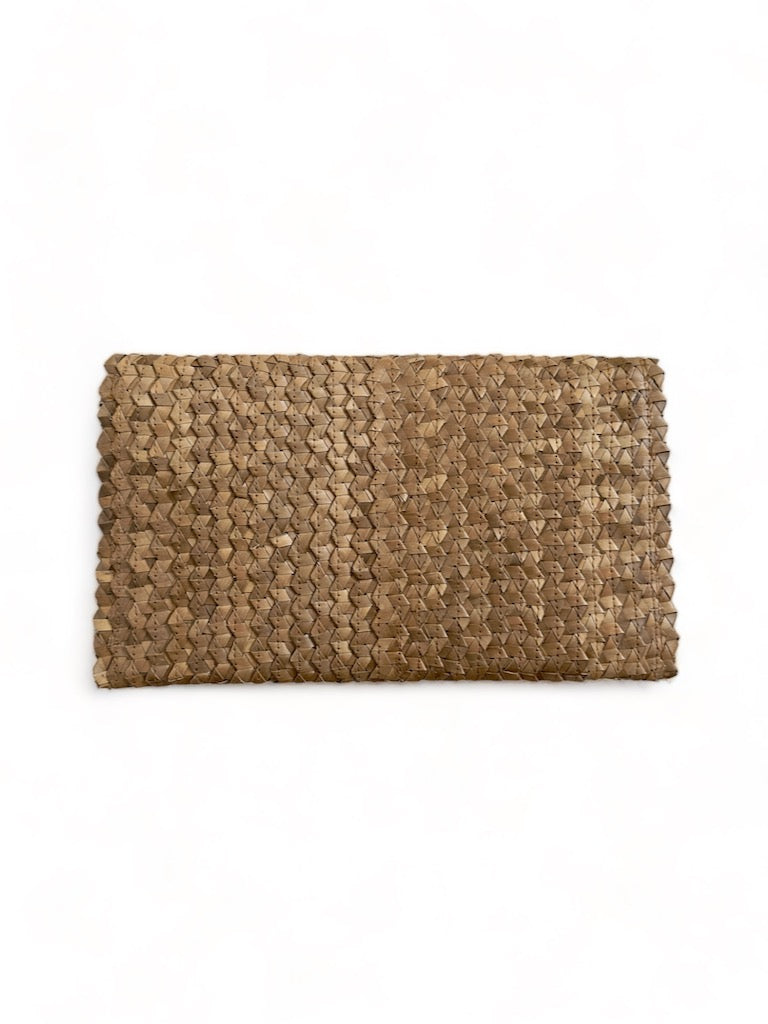 Palm Straw Clutch - Natural