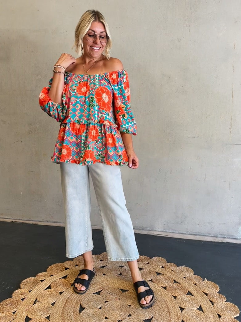 Isabella Top - Fiesta Print